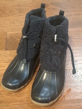 Sperry Navy Sherpa Duck Boots - Women